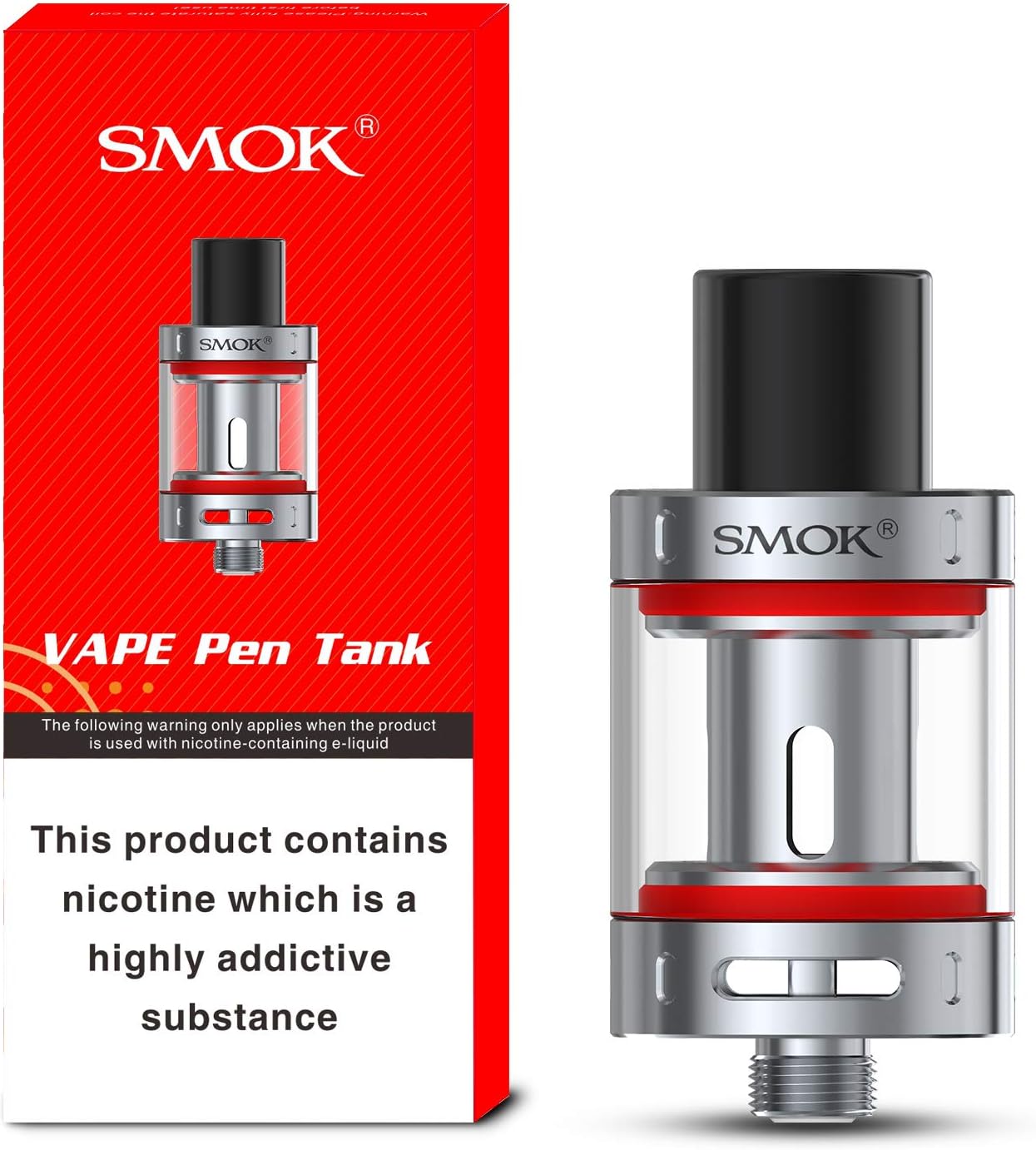 VAPE PEN Tank [Silver] - Refillable, High Performance, 2mL Capacity with Adjustable Airflow, Leak Resistant Design, 510 Thread for Intense Flavor & Cloud Production, No Nicotine