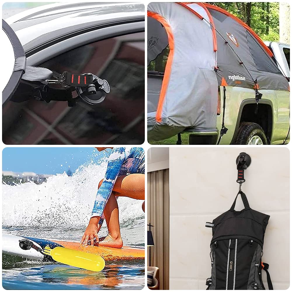 Camping Saugnapf-Set – 4 Saugnäpfe Mit S-Haken,  Produktbild-Vorschau 4