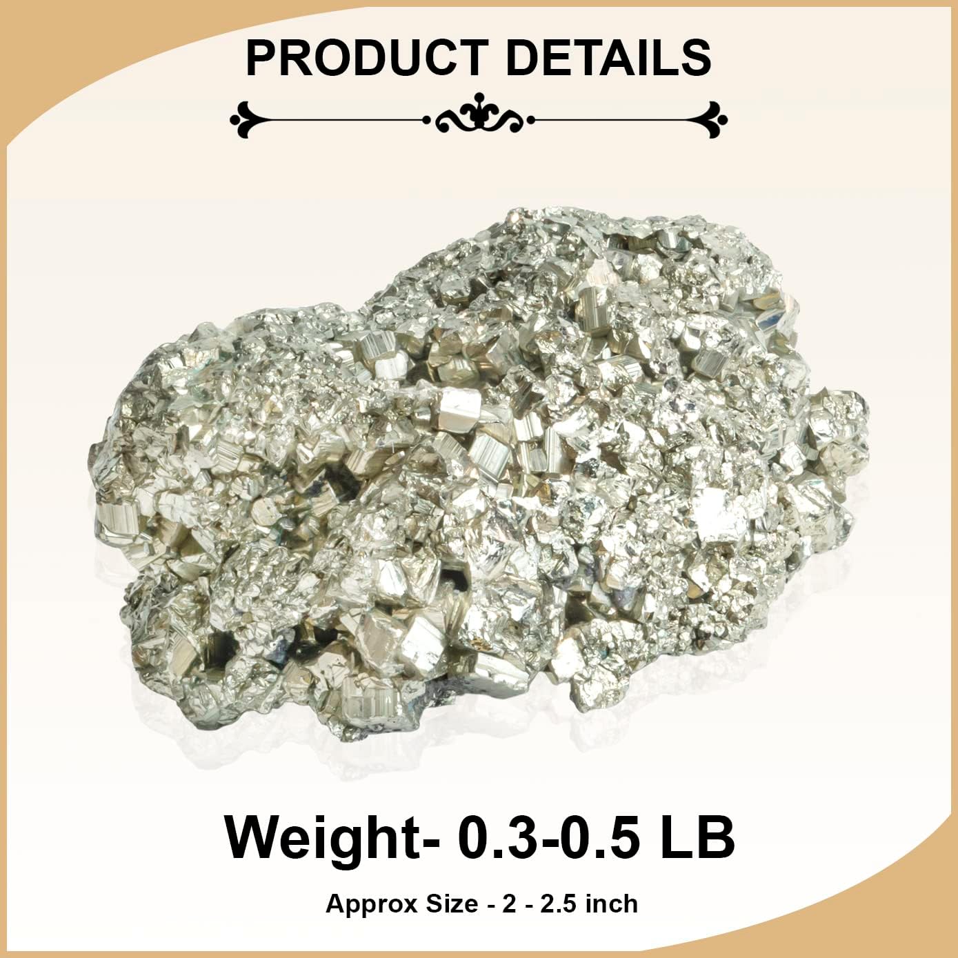 Geoda de racimo de cristales en bruto de pirita dorada de 03 a 05 ...