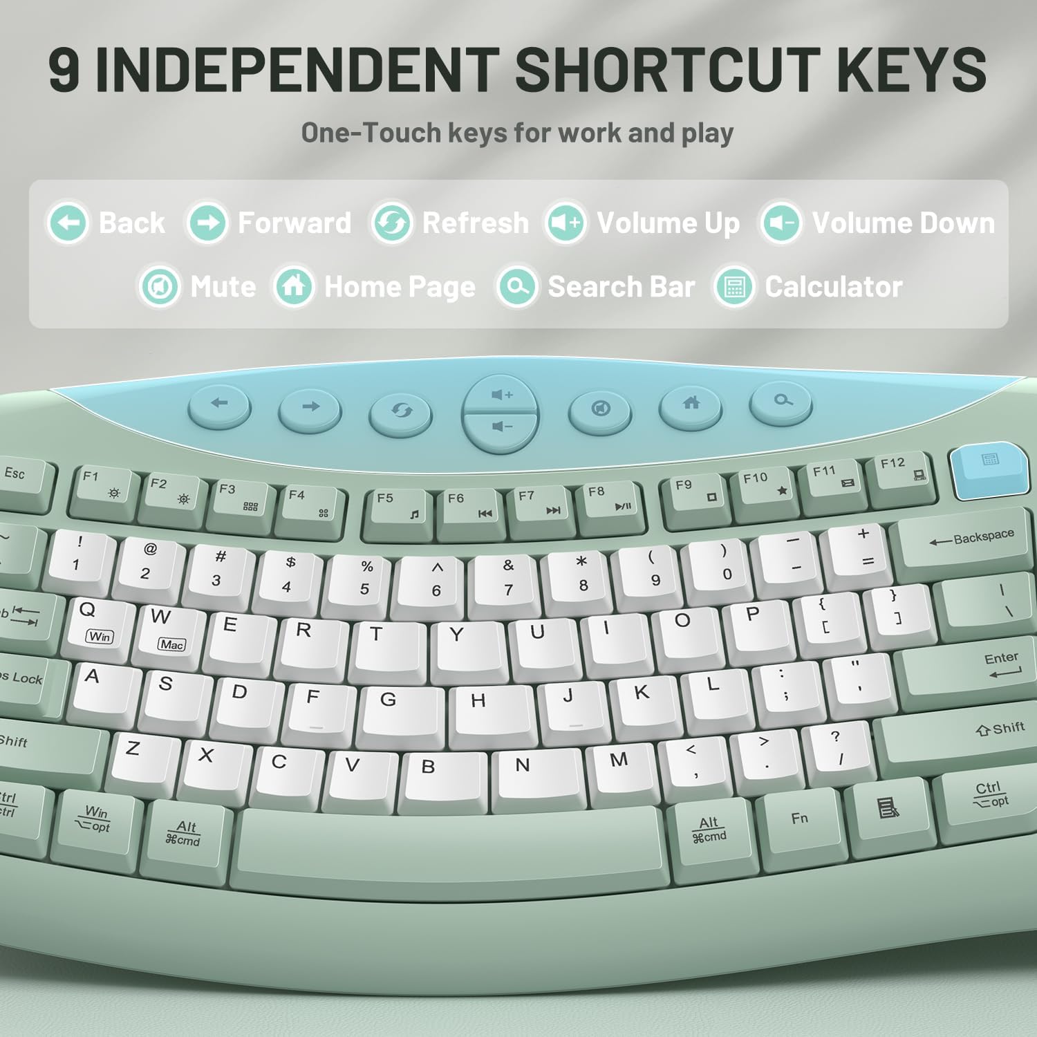 Wireless Keyboard and Mouse Combo,2.4G Full Size Ergonomic Curved Silent Keyboard with Fn Multimedia Keys for Office and Home, 3-DPI Quiet Mouse for Windows,Mac OS Desktop/Laptop/PC (Avocado Green-B) 7 71d5IsiyJ4L. AC SL1500