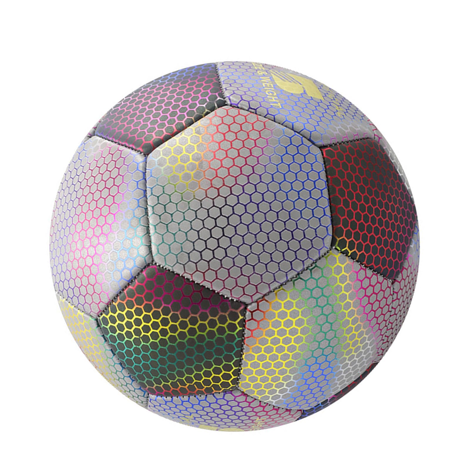 Balones de fútbol reflexivo de brillo nocturno para interior y exterior para el tren de equipo al aire libre