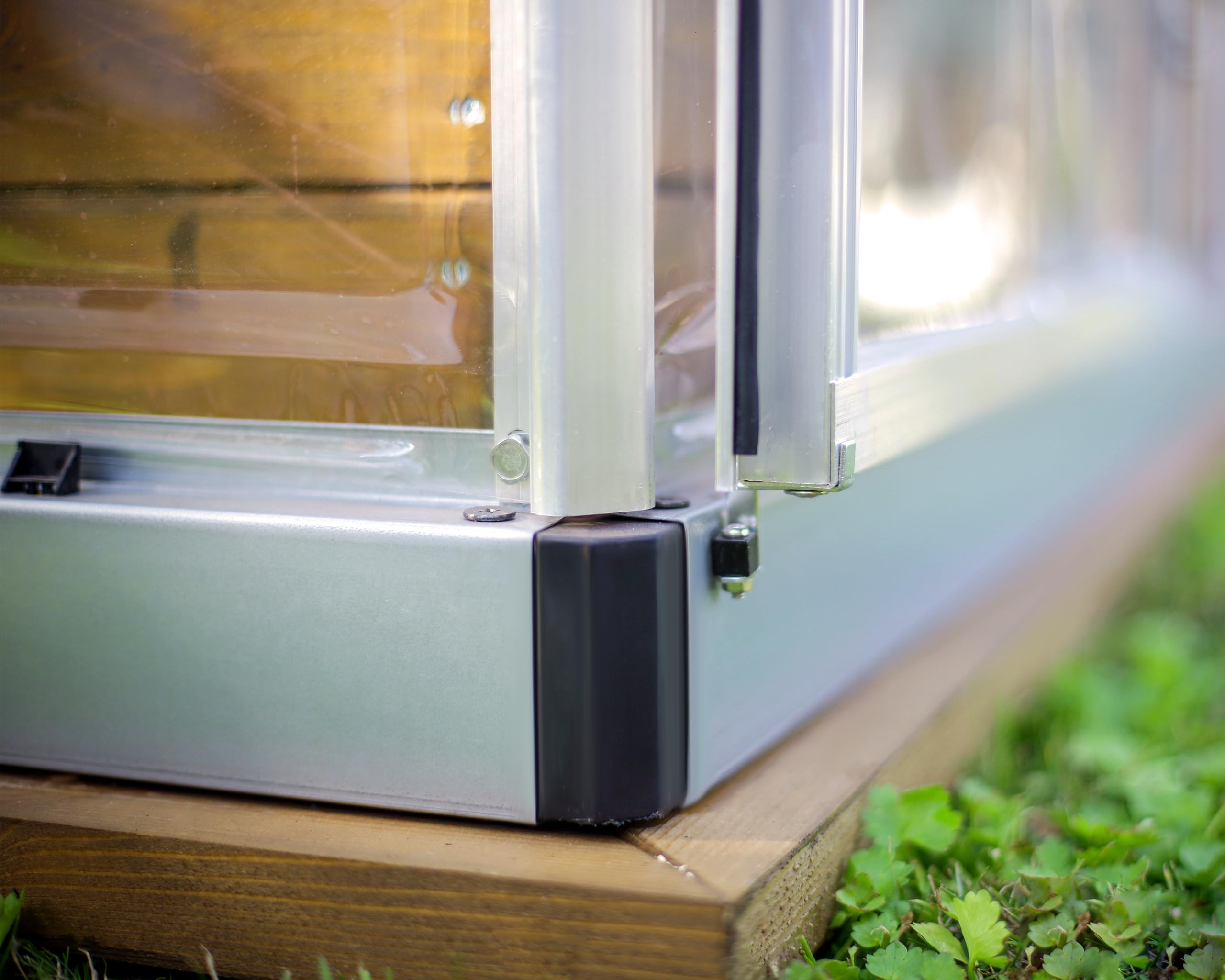 Palram Snap y and Grow - Plata Efecto Invernadero Plateado con Base, de policarbonato y Aluminio y basebase