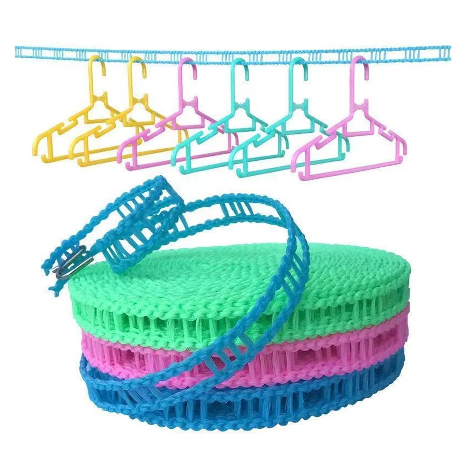 Windproof Clothesline Fence-type Windproof Clothesline Clothesline Quilt Airing Rope Outdoor Travel Household(3M random color)