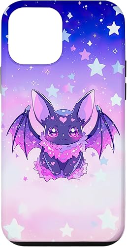 Funda para iPhone 12 mini Kawaii Pastel Goth Lindo y espeluznante Murciélago Ribcage