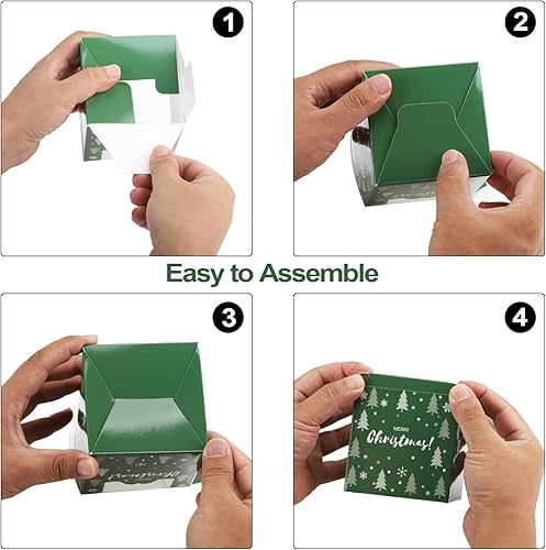 Miniatura 4 de Paquete de 20 cajas blancas para cupcakes individuales con insertos, cajas de magdalenas con contenedores de ventana para cumpleaños, Navidad, boda,