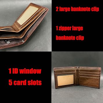 RFID Blocking Leather Wallet for Men or Boys Card Holder Biker Chain Wallet Genuine Leather Card Holder Wallet with Chain Gift