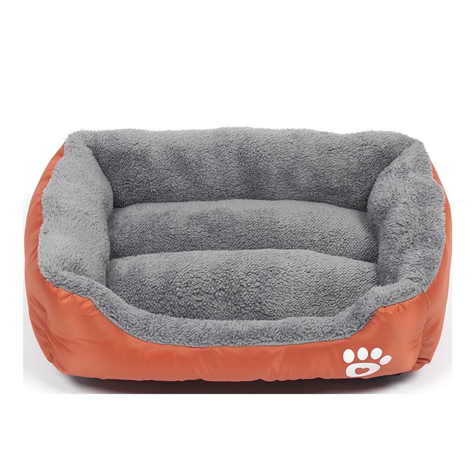 Dog Beds for Small Medium Large Dogs Rectangle Sleeping Pet Bed Washable Dog Bed Orange Size S