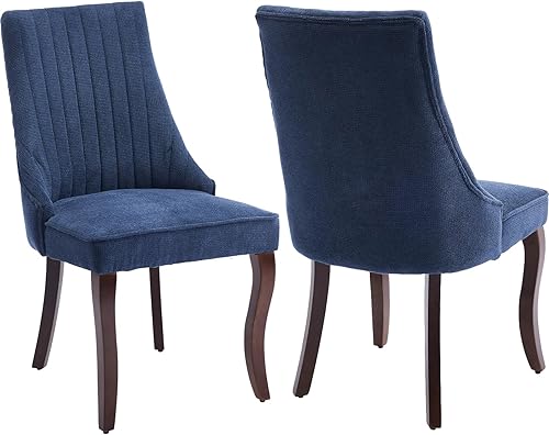 Miniatura 33 de Juego de 8 sillas de comedor modernas de mediados de siglo, sillas tapizadas de lino beige para cocina y comedor, sillas de cocina con patas de