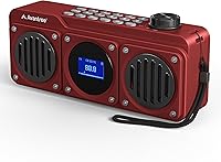 Vista 1 de Avantree Boombyte - Portable FM Radio with Bluetooth Speaker, Superb Sound, Metal Finish, MP3 Player, Support Micro SD Card & USB Audio Input, Long