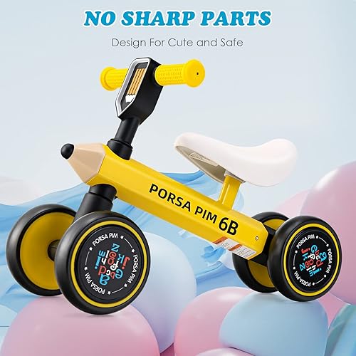 Miniatura 9 de INFANS Bicicleta de equilibrio para bebés de 12 a 36 meses triciclo sin pedal para niños pequeños bicicleta infantil con 3 ruedas silenciosas