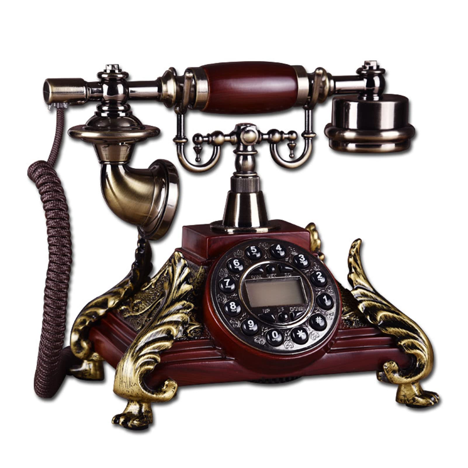 Telefono Fisso Vintage, Telefono Fisso retrò Vecchio Stile, Imitazione di Un Telefono Antico per l'home Office e l'arredamento di Un Hotel stellare (suoneria Singola)