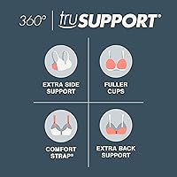 Vista 6 de PLAYTEX 18 Hour Ultimate Lift and Support - Brasier sin varillas con gran soporte y realce para mujer