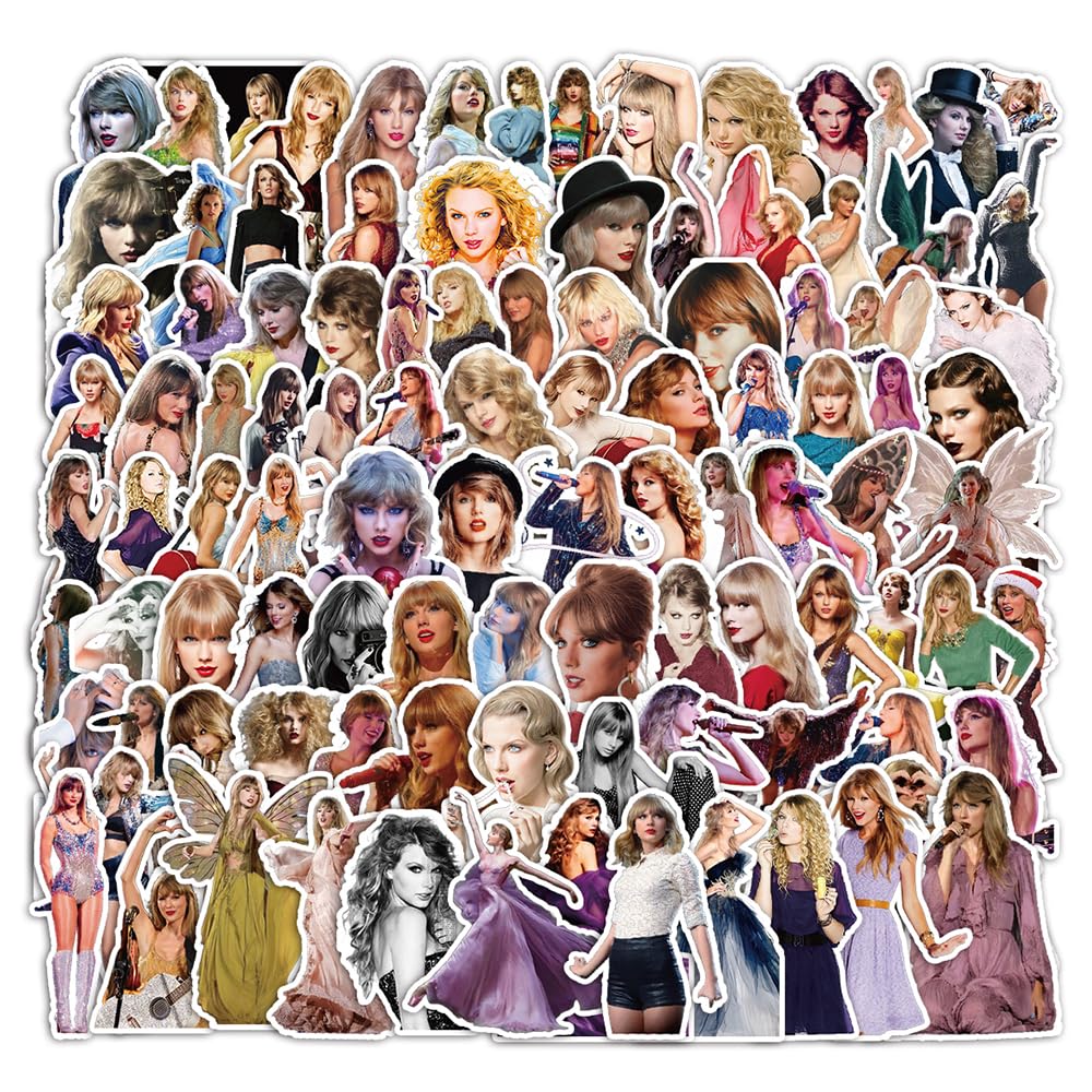 100pcs Stickers Taylor Small Stickers Decorative Masking Stickers for Personalize Laptop Scrapbook Daily Planner