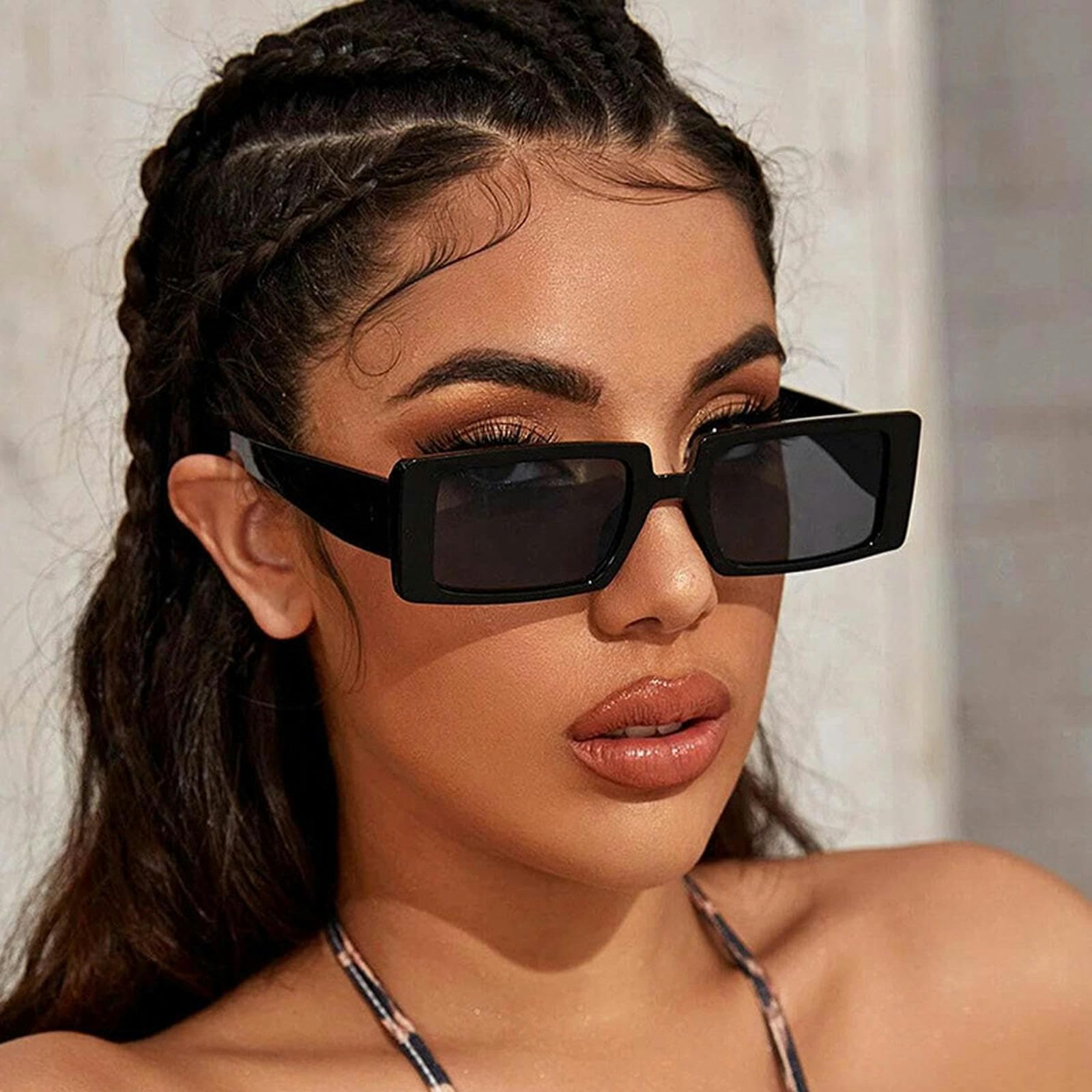 NOGRAX Okulary Moda Kwadratowe Okulary Przeciwsłoneczne Kobieta Lustro Damskie Okulary Przeciwsłoneczne Retro Cukierkowe Kolory Mała Ramka Podróże