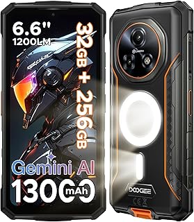DOOGEE Fire5 Ultra Unbreakable 13000mAh Unbreakable Mobile Phone 32GB + 256GB Android 15 Unbreakable Smartphone 48MP + 8MP…