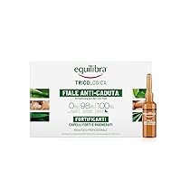 equilibra Capelli, Fiale Anti-Caduta Fortificanti, per Aiutare a Prevenire e Rallentare la Caduta dei Capelli e per Fortificare la Capigliatura, a Base di Aloe Vera e Olio di Argan, 10 Fiale da 8 ml