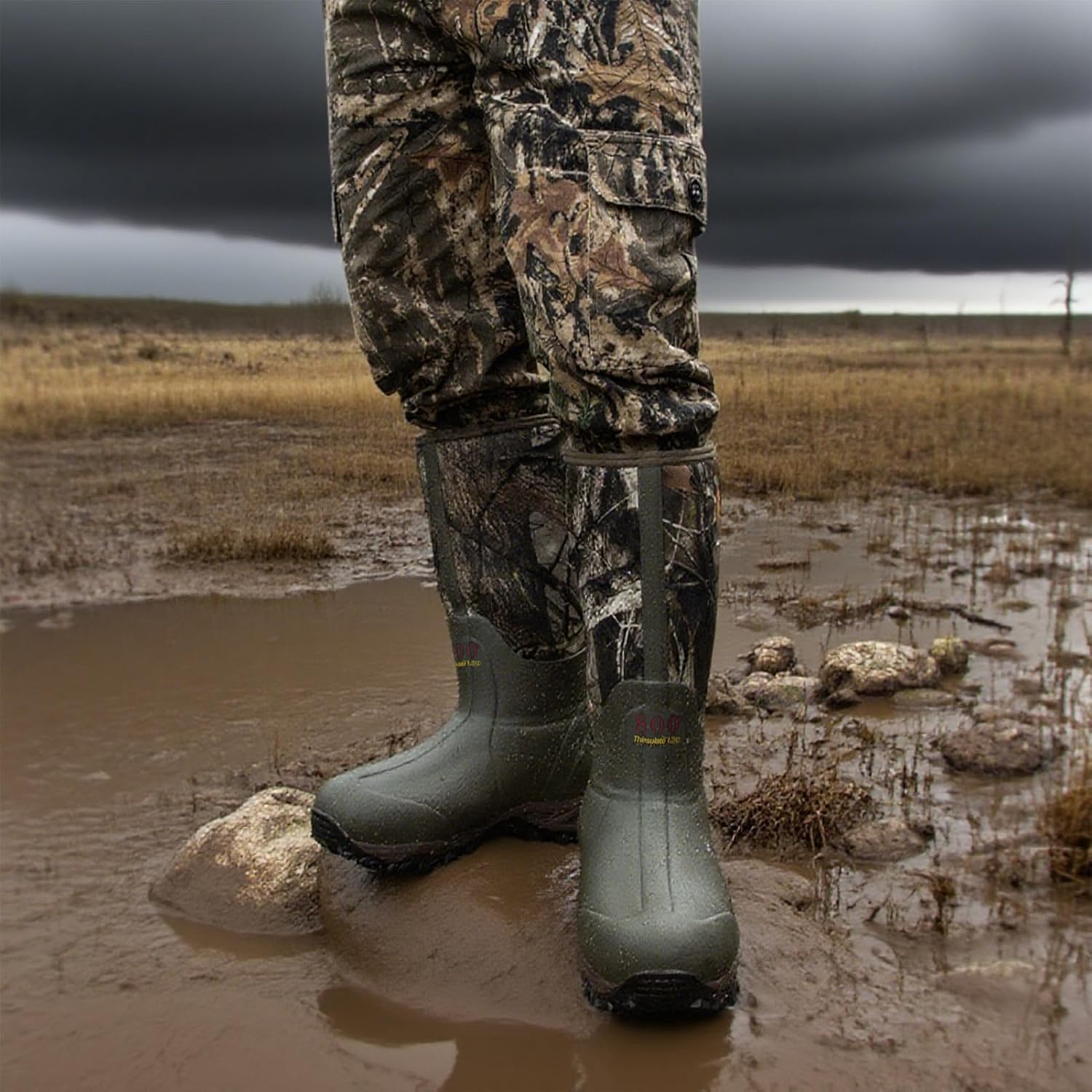 Hunting Boots for Men with 800g Insulation, Waterproof Rubber Cold-Weather Boots with 6mm Neoprene, Steel Shank & Anti-Slip Sole for Hunting and Working - Image 3