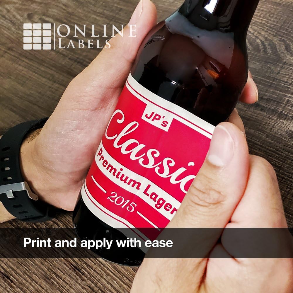 Beer Bottle Labels - 3.75 x 3 - Pack of 600 Label Sets, 100 Sheets - Inkjet/Laser Printer - Online Labels - Image 3
