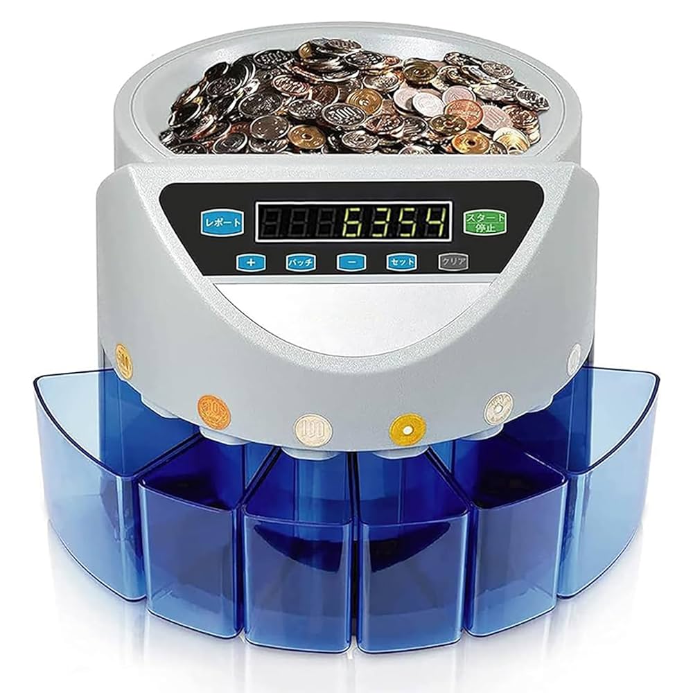 【新500円対応・異物検出機能 】コインカウンター 日本硬貨選別計数機 Amazon | 高速 コインカウンター 【新500円対応・異物検出機能