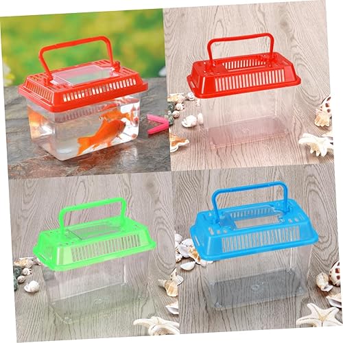 Miniatura 5 de Tanque de peces portátil Betta Fish Bowl Tanque de peces de plástico pequeño Betta Fish Tank LED Fish Tank Gold Fish Tank Tanque de rana tanque de