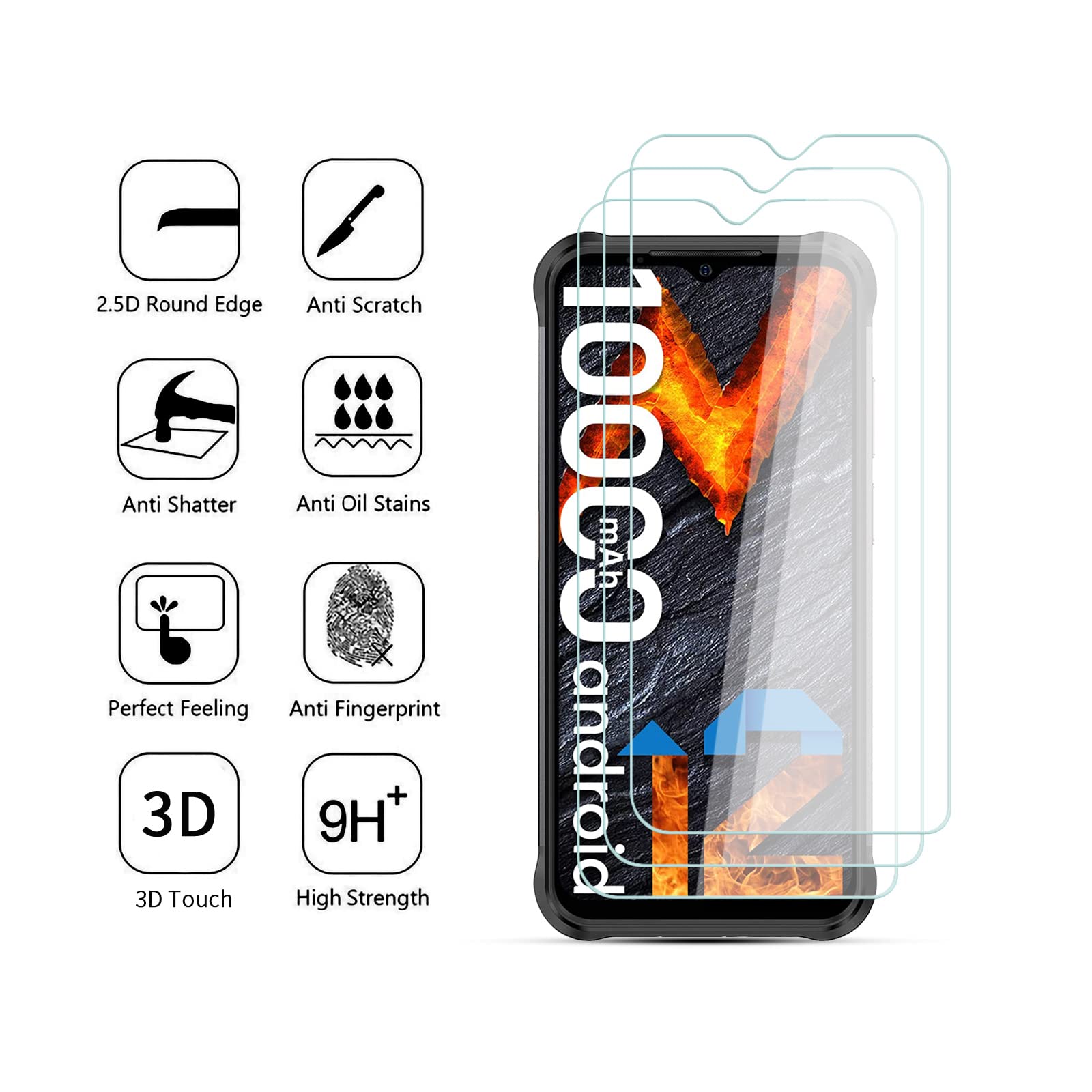 2x (Pack) PELLICOLA in VETRO TEMPERATO Ulefone Armor 11 5G