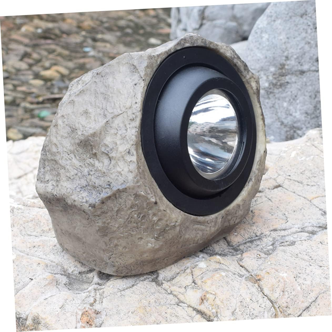 Simulated Stone Solar Garden Lamp Outdoor Decorative Yard Light for Patio Lawn Landscape Waterproof Solar Powered Spotlight Easy to Install