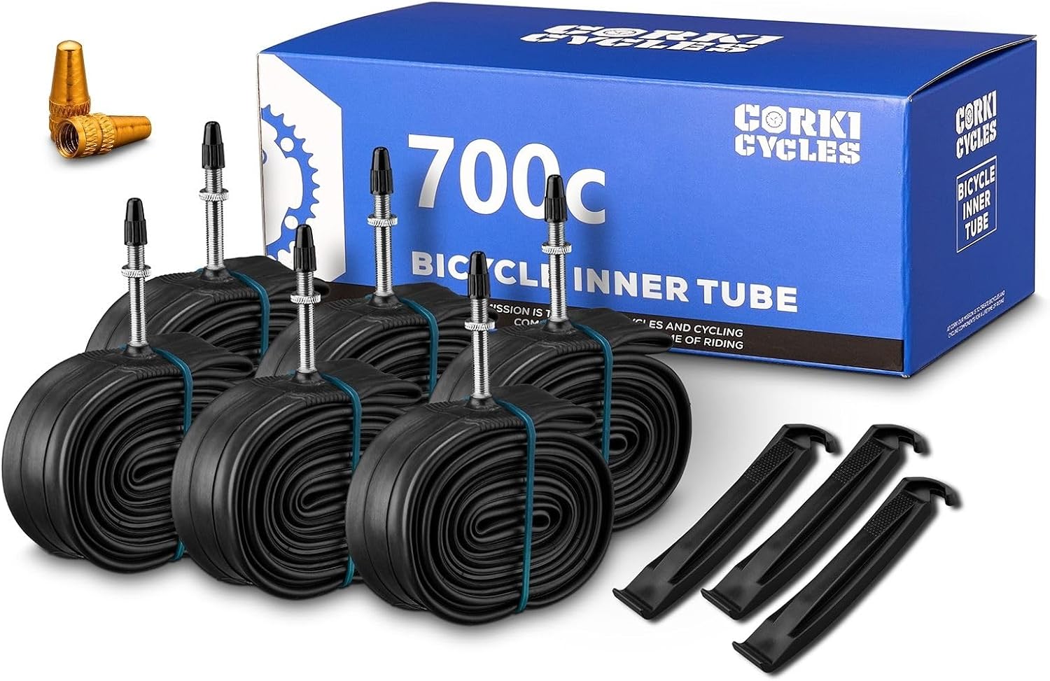 700x28c Tire BEAUGIREW Pack 700C Road Bike Tubes 700 X 25C/28C