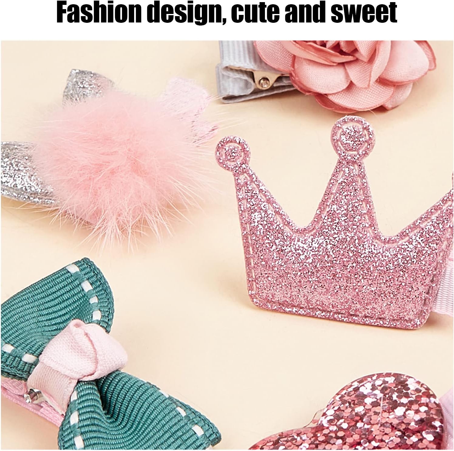 Pet Hair Clips Rose Crown Bows Head Flower Hair Pins Set Pet Grooming Accessories Supplies
