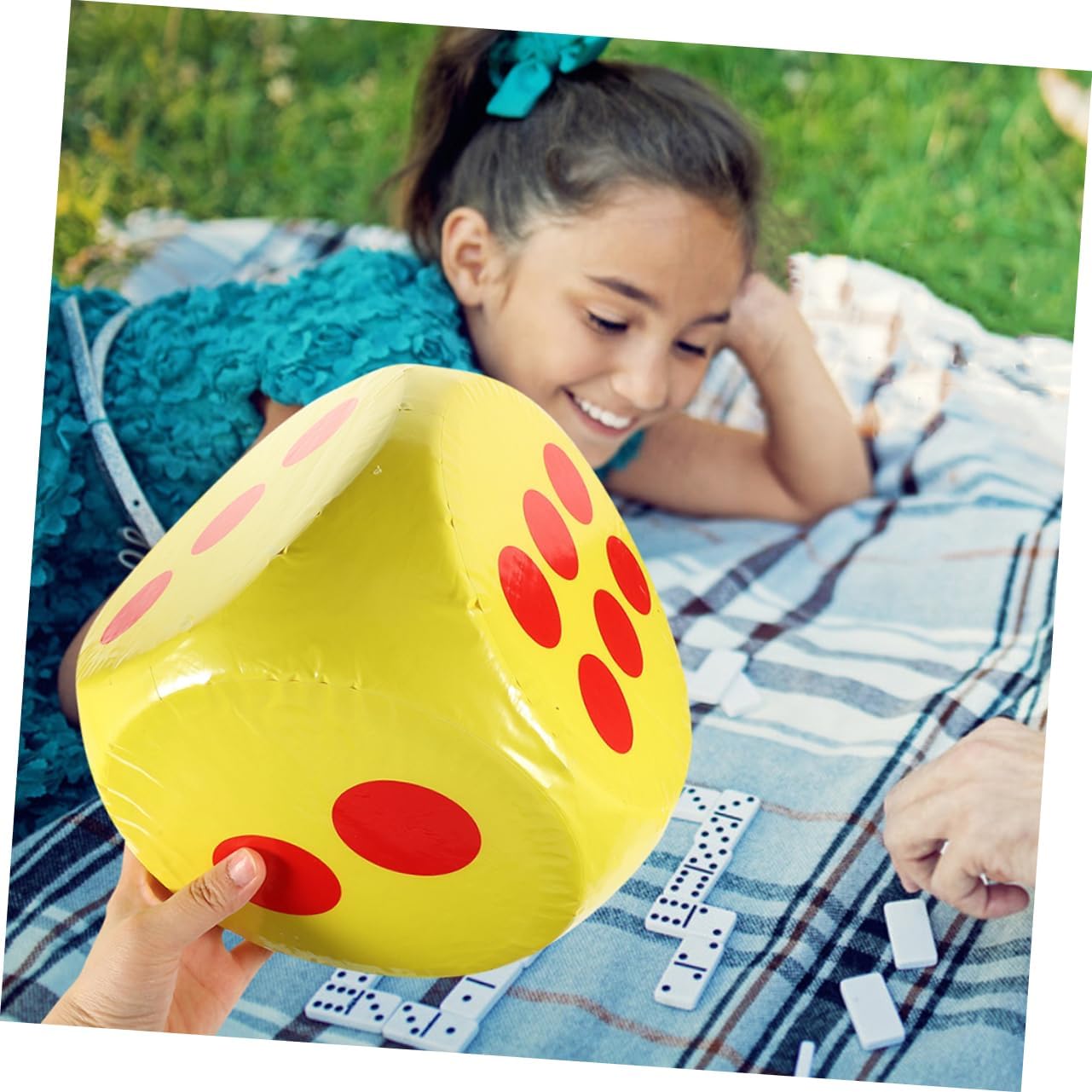 Huge Foam Dice for Party Games Jumbo Yellow Fun Math Skills Teaching Tool for Adults Safe Lightweight Material for Classroom and Outdoor Activities