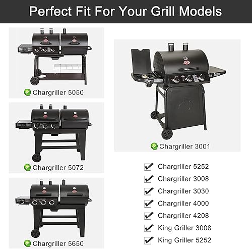 Miniatura 2 de Criditpid Piezas de parrilla para modelos Chargriller 5050, 5650, 3001, 3030, 5072, 3008, 4000, 5252, 5050, placa de calor de acero de porcelana,