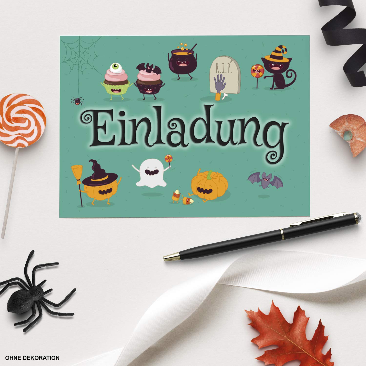PETCEE Halloween-Einladungskarten Mit Umschlägen – Gruselig-süß Für Deine Party