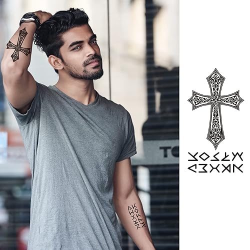 Miniatura 6 de CUTELIILI Tatuaje temporal de Halloween para hombres y mujeres, 18 hojas, 8 hojas de tatuaje de manga completa y 10 hojas de tatuajes de medio