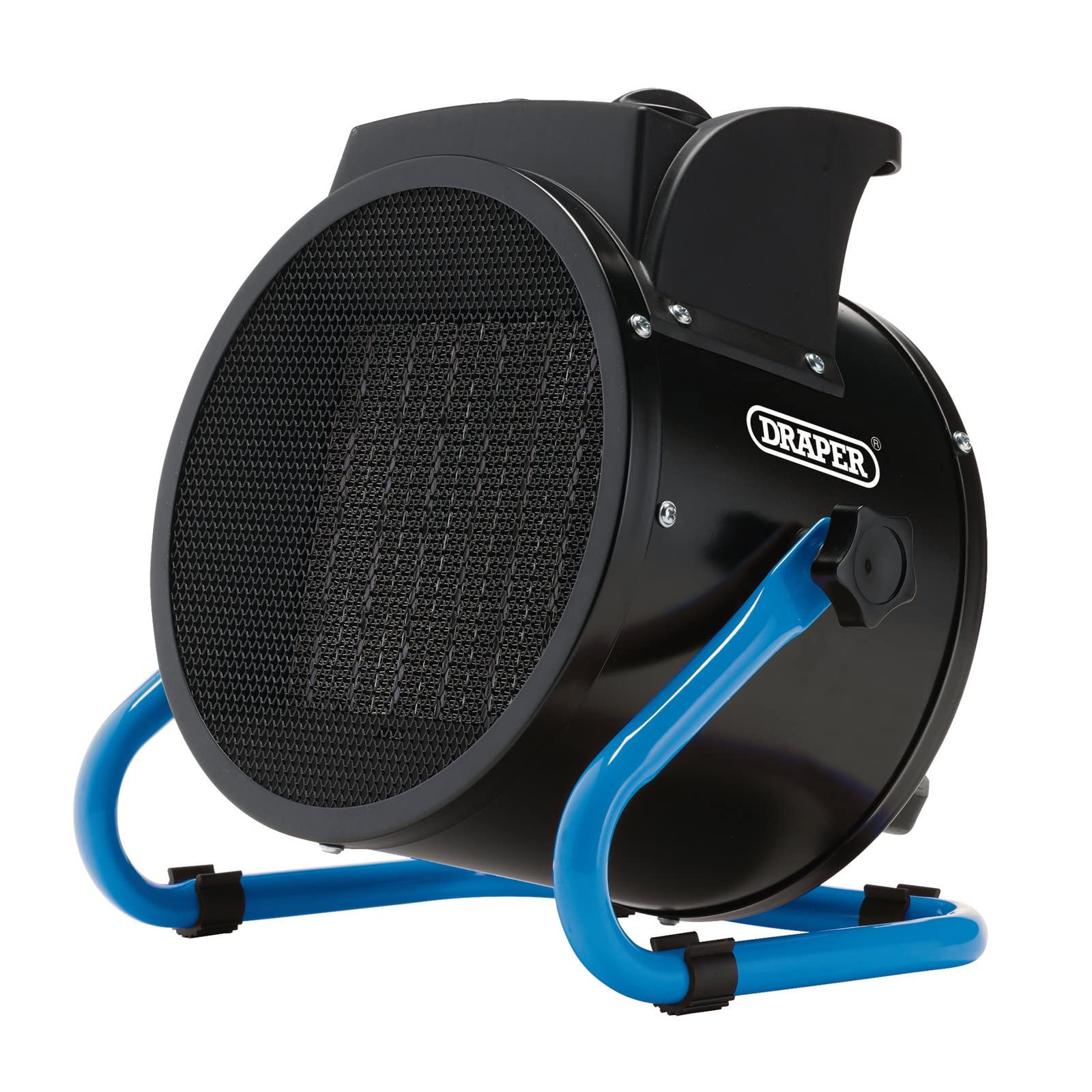 Draper 04566 PTC Fan Heater, 2.8kW, 2 Heat Settings, Blue and Black, Heater for Home and Office