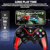 Vista 3 de arVin Mobile Game Controller for iPhone & Android with Phone Holder, Bluetooth Gamepad Joystick for iPhone 15/14/13/12/11, iOS, iPad, Samsung Galaxy