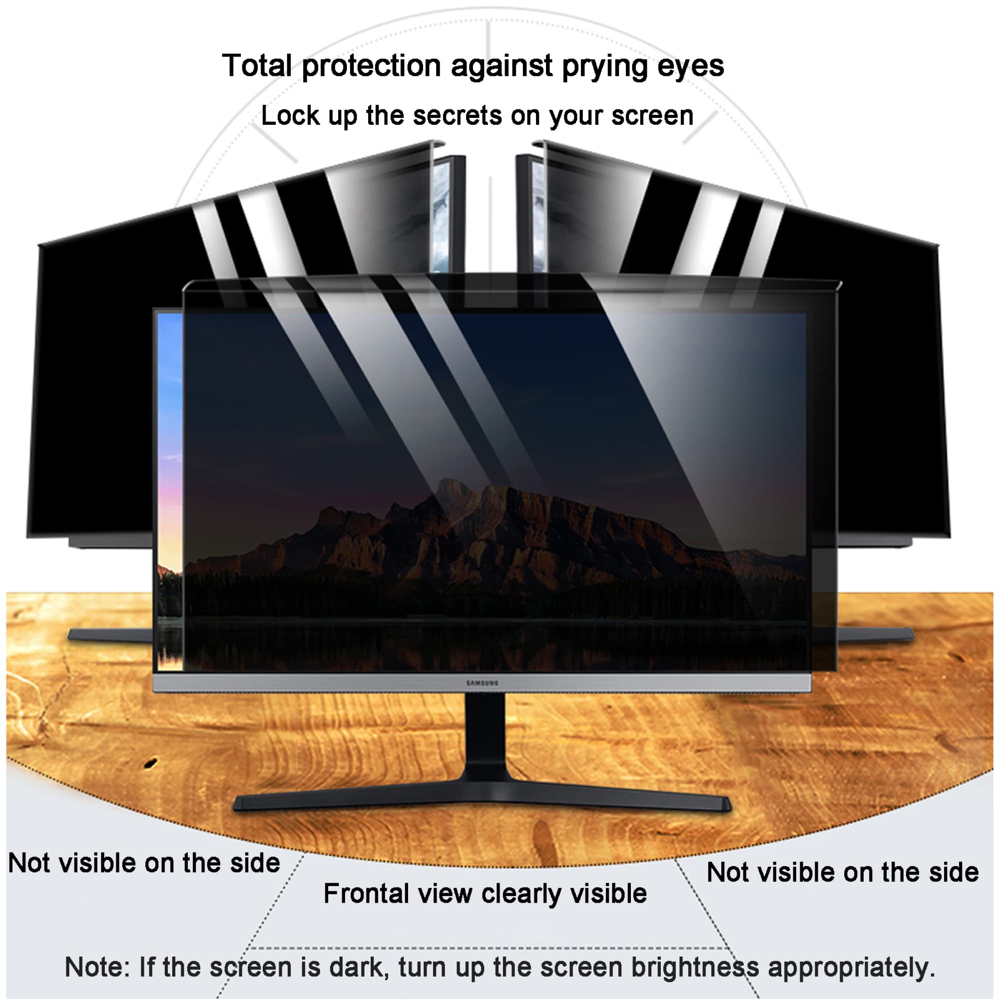 Computer Invisible Screen Display Privacy Screen For Computer Monitor Screen Filter Reversible High ...