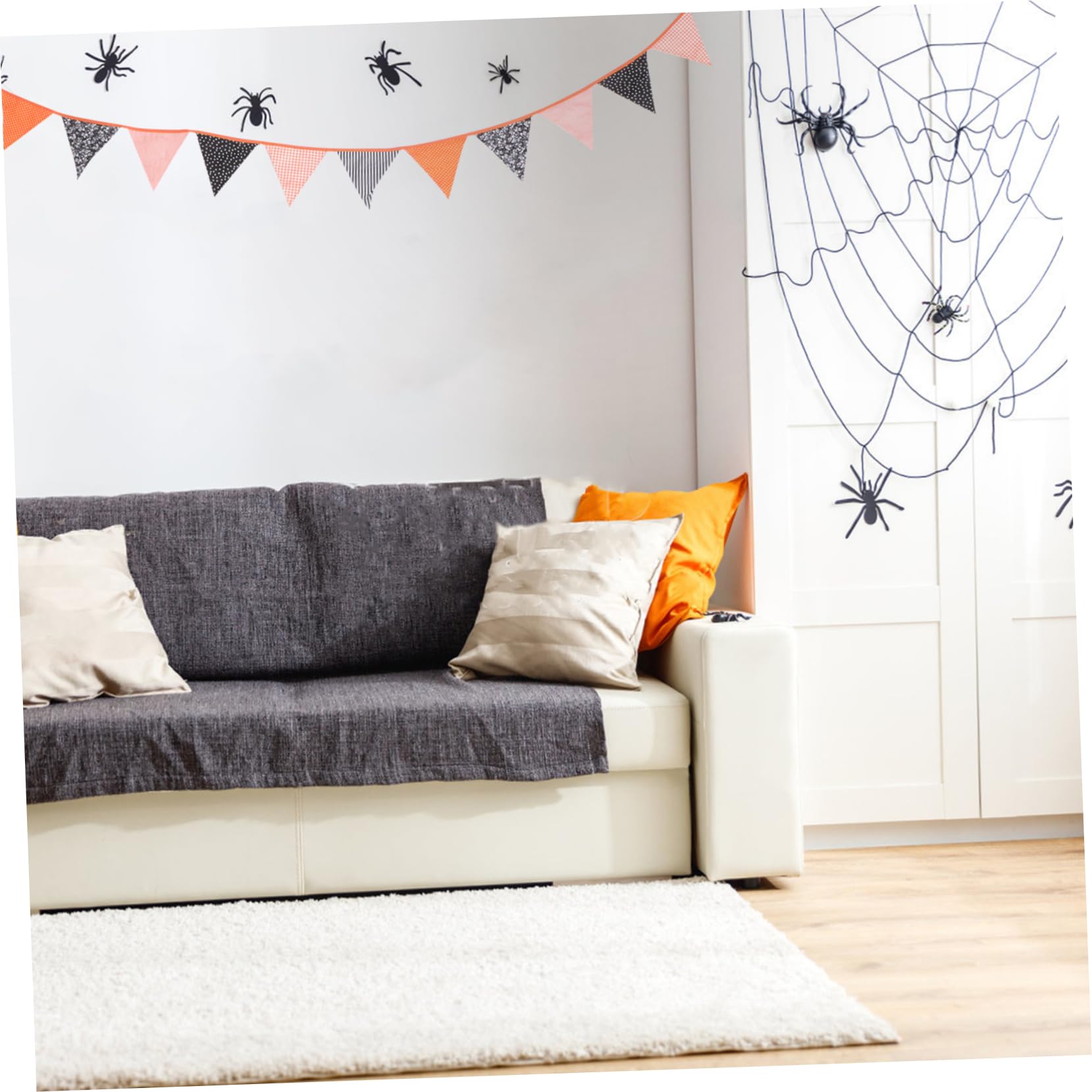PRETYZOOM 3 Set Di Ghirlande Bandierine Bandiere Triangolari Per La Festa Di Halloween Bandierine in Tela Di Iuta Decorazioni Natalizie 12 Pezzi * 3