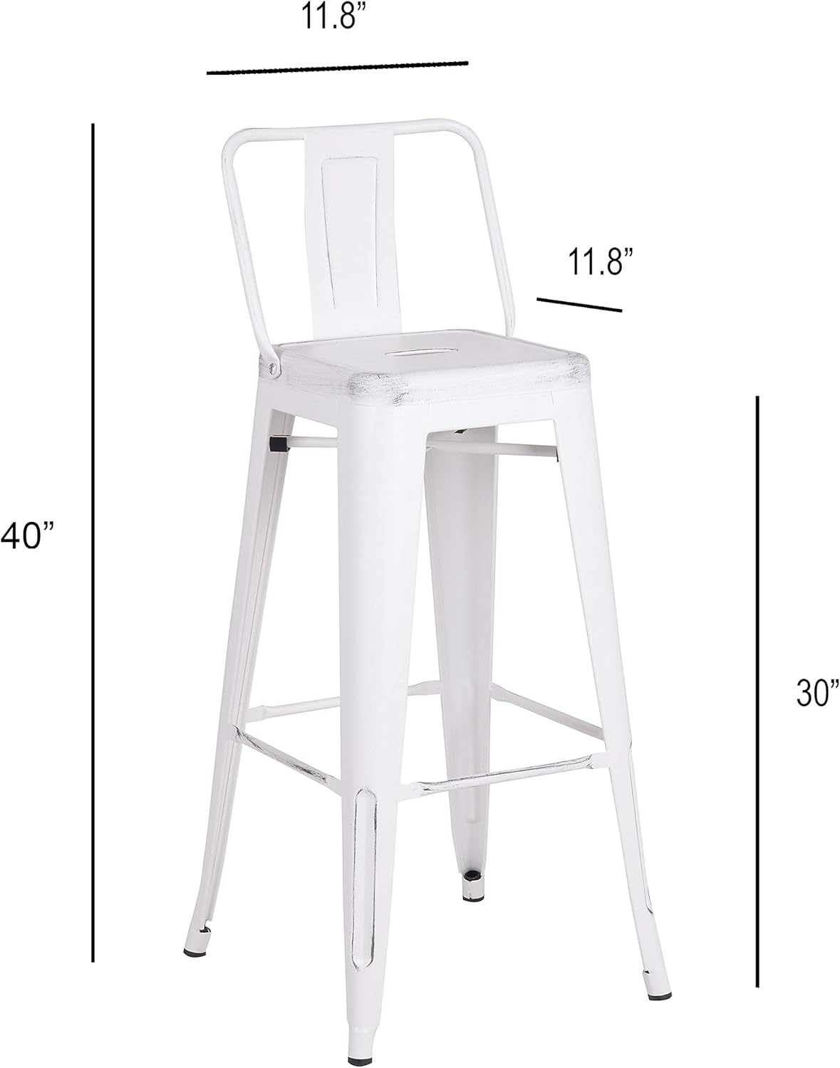 Buy Ac Pacific Modern Light Weight Industrial Metal Bucket Back Barstool