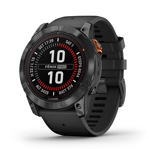 Garmin fēnix 7 Pro – GPS-Multisport-Smartwatch mit Solarladelinse, Farbdisplay und Touch-/Tastenbedienung, TOPO-Karten, über 60 vorinstallierte Sport-Apps, Music Pay