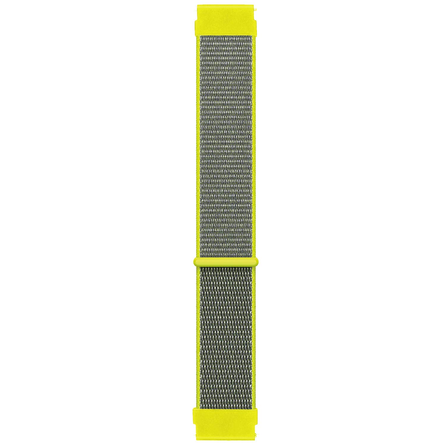 Microsonic Xiaomi Amazfit Pace 2 Stratos için Hasırlı Kordon Woven Sport Loop Sarı [Pace 2 Stratos ile Uyumlu Kordon - Sarı]