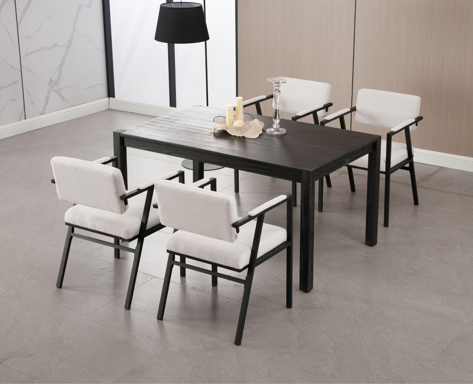 chairus Set di 2 Sedie da Cucina Moderne Sedie da Pranzo in Tessuto, Beige