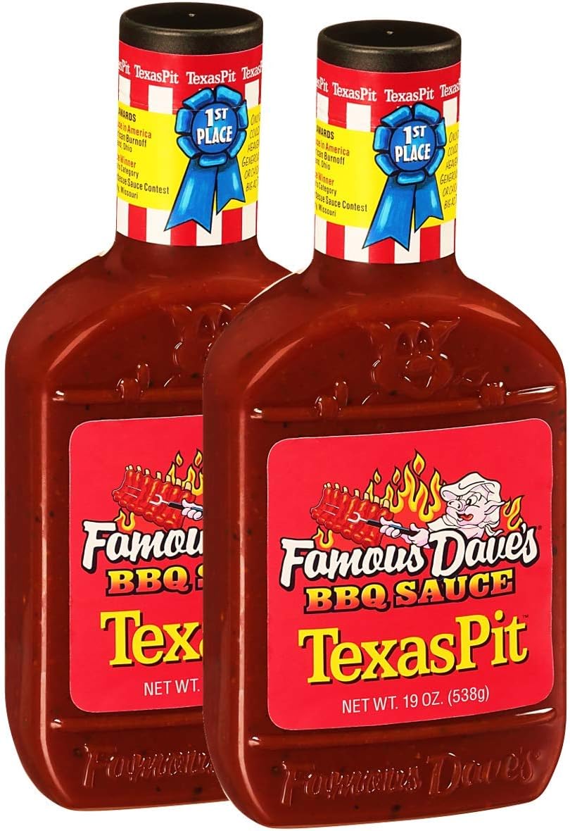Amazon.com : Famous Dave's - 2 pck, Texas Pit BBQ Sauce (38 oz ...