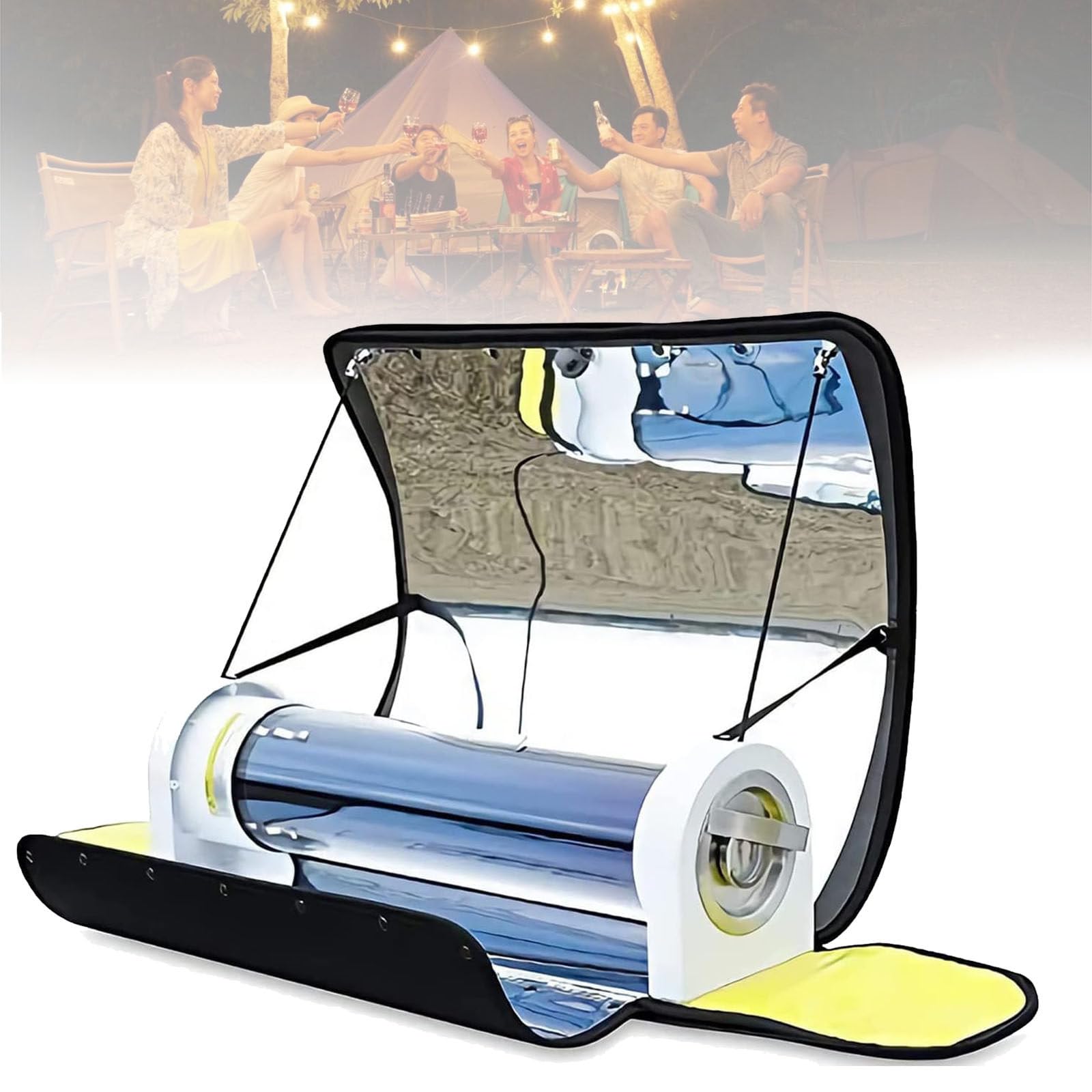 Forno solare portatile con grande capacità e termometro per campeggio all'aperto e feste in famiglia