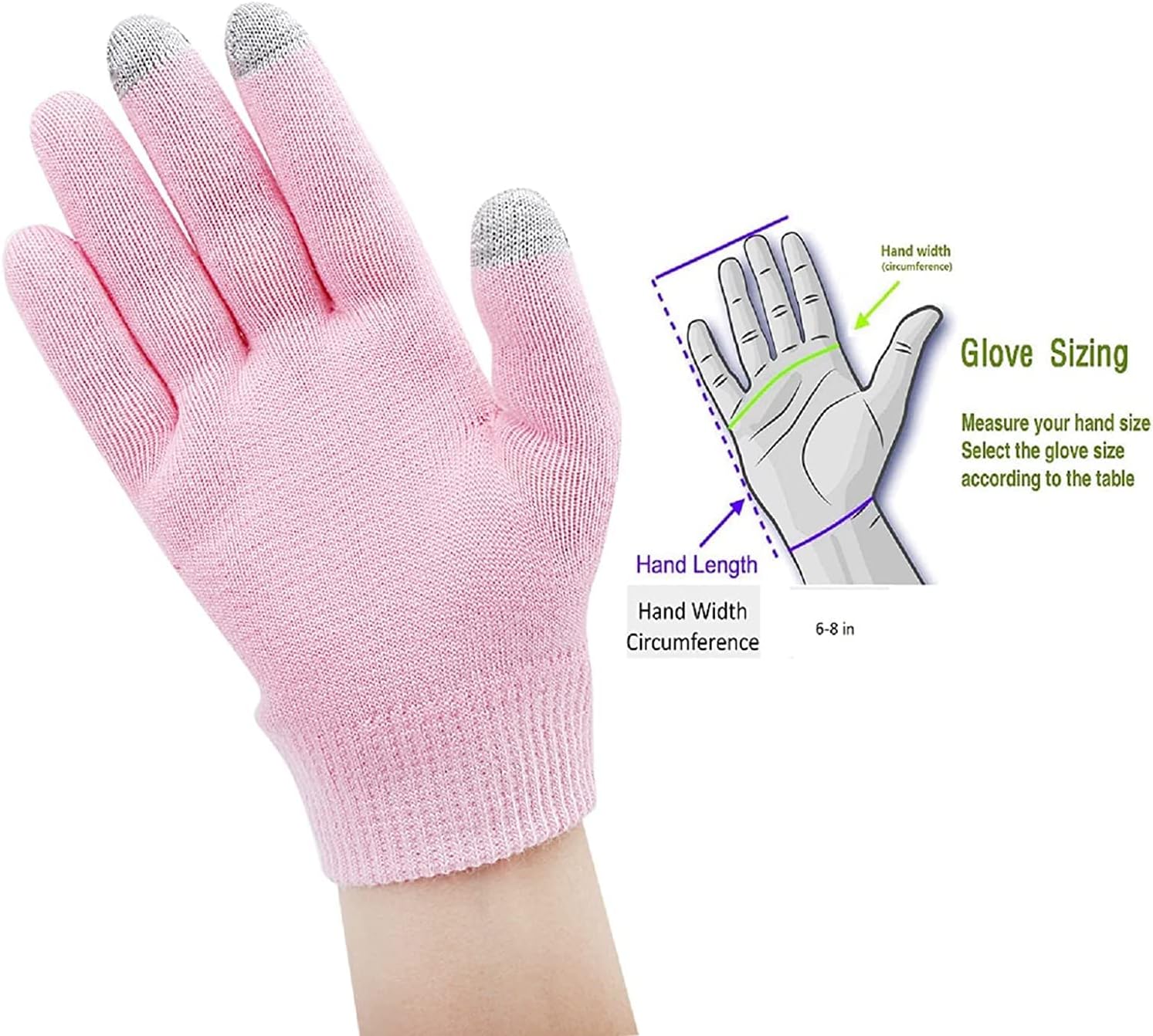 Codream Touch Screen Spa Gloves & Socks, Moisturizing Gel Socks and Gloves Set, Heal Eczema Cracked Dry Skin Cracked Heels, Cuticles for for Repair Treatment