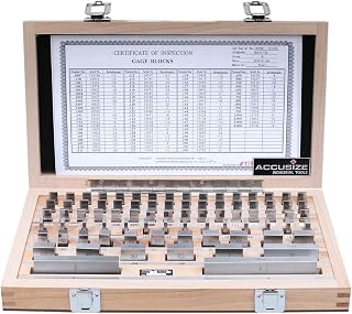 Accusize P900-S581 81-Piece Grade B Steel Gauge Block Set - HRC 64 Hardened, Corrosion-Resistant, ASME Compliant Precision Tool