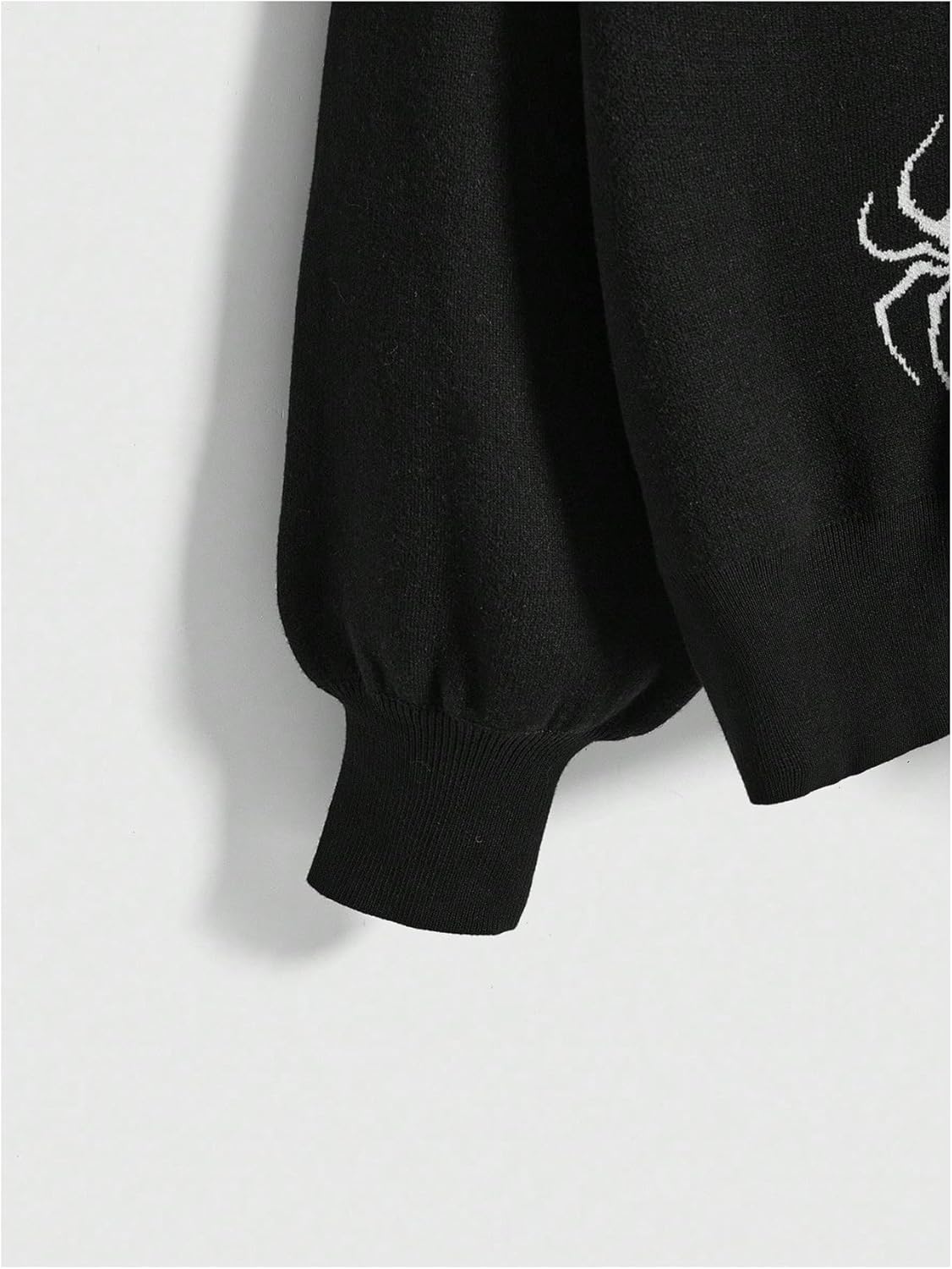 Women's Spiderweb Graphic Cardigans Gothic Button Down Long Sleeve V Neck Sweater Outwear