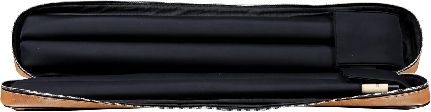 Longoni Giotto Autunno Luxury Leather Pool Carom Billiard Soft Cue Case 4 x 8
