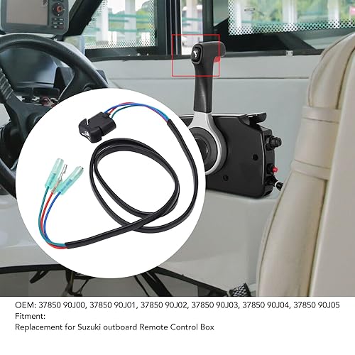 Miniatura 2 de Interruptor de ajuste e inclinación, interruptor de ajuste inclinable, interruptor de inclinación para control remoto de motores fuera de borda,