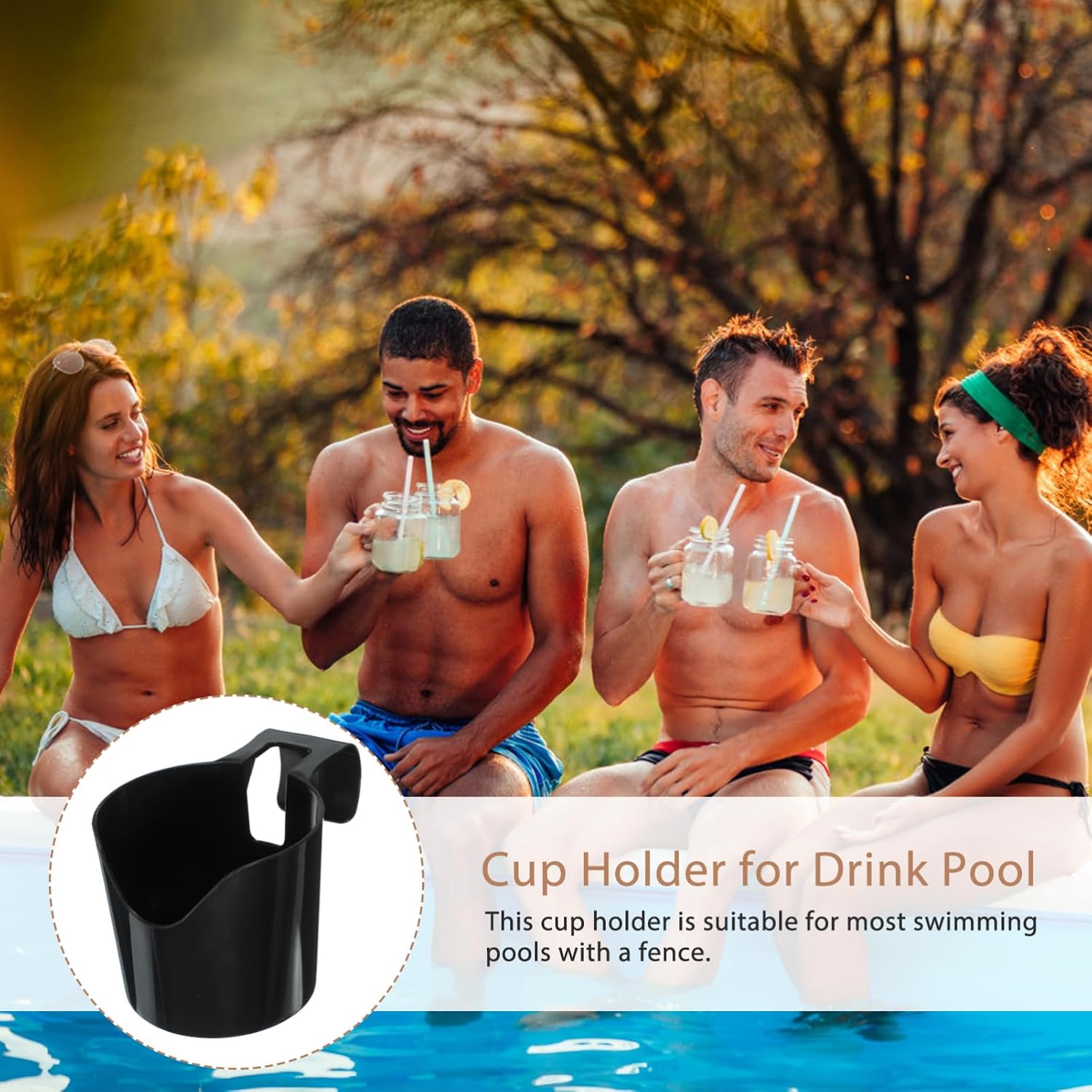 6pcs Cup Holder Spill Beverage Holder for Drinks Wine Glasses and More Lightweight and Easy to Install