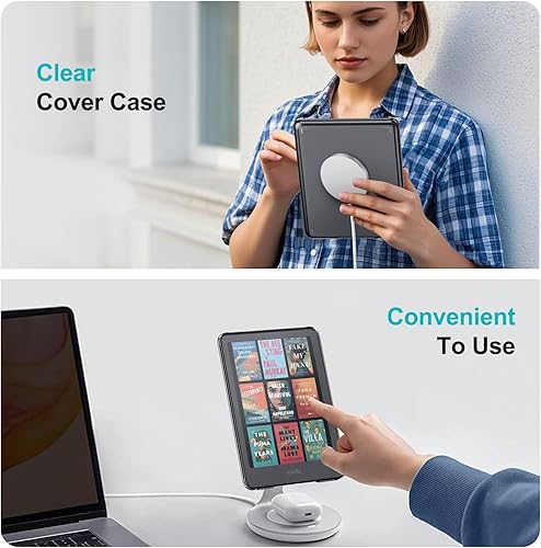 Miniatura 103 de MoKo Funda para Kindle Paperwhite de 6.8" (11ª generación-2021) y Kindle Paperwhite Signature Edition, ultra transparente, suave, flexible, Negro