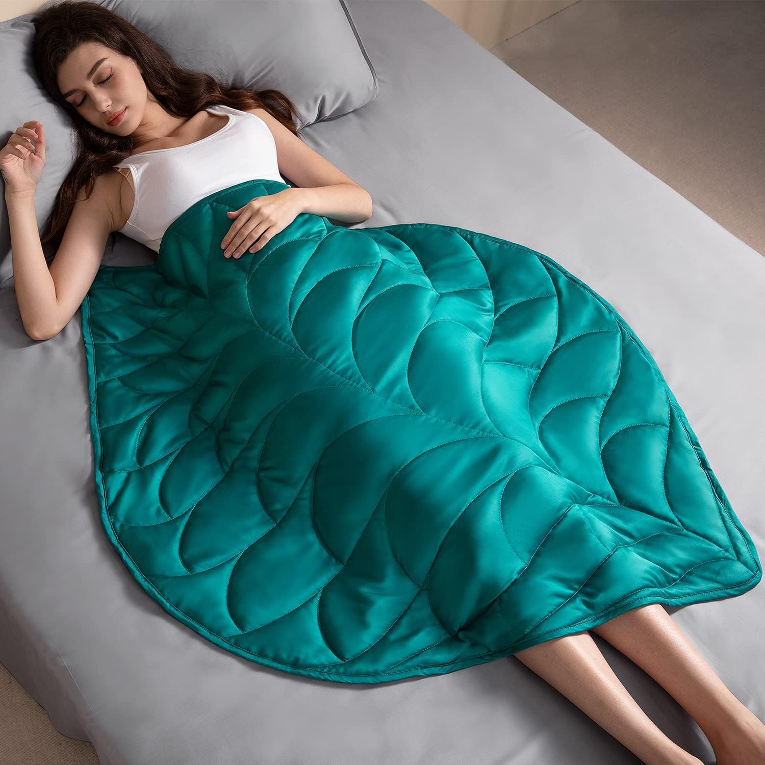 Kaisa Weighted Blanket for Adults 7.5lbs 40'' x 50'', Small Weighted Lap Blanket